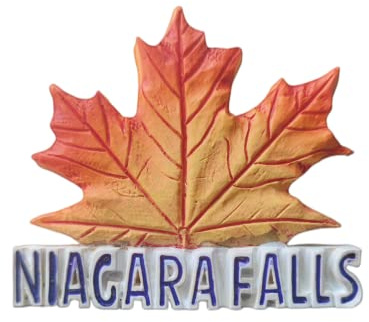 Ahornblatt Form Niagara Falls Ontario Kanada und New York USA 3D Kühlschrankmagnet Souvenir Geschenk Home Küche Dekoration Magnetische Aufkleber Sammlung