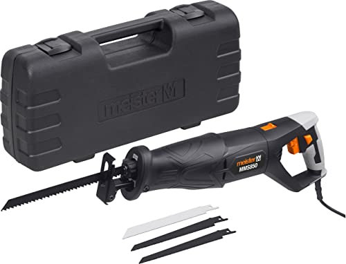 Meister Säbelsäge 850 W, MMS850 - Stufenlose Hubzahlvorwahl - Werkzeugloser Sägeblattwechsel - Drehbarer Handgriff - Inkl. Sägeblätter / Reciprosäge mit LED-Arbeitsleuchte / Fuchsschwanz / 5454031