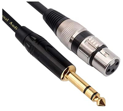 Mr. Gadget's Solutions XLR Female to 1/4 Inch (6.35mm) TRS Jack Lead Balanced Signal Interconnect Cable Quarter inch to XLR Patch Cable-1m