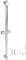 QWORK® 80cm Duschstange mit Flexibler Duschkopfhalterung - Edelstahl SUS 304 - Gebürstetes Finish - Verstellbare Montagesockel