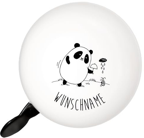 Mr. & Mrs. Panda Personalisierte Fahrradklingel Panda Zusammenhalt - Geschenke, Geschenk Personalisiert, Mit Gravur, Individuell Gestalten, Selbst, Namen