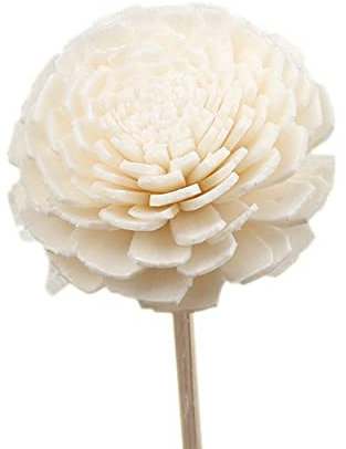 Diffusore di profumo a bastoncini, diffusore di profumo a bastoncini ondulati in rattan, diffusore di profumo di olio aromatico e deodorante per ambienti con fiori artificiali (3)