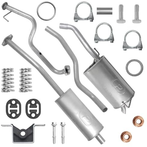 Polmo Schalldämpferset Auspuffanlage Auspuff für Nissan Micra 3 III K12 2005-05/2010 1.2 1.4