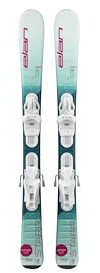 Elan Starr Kids Mädchen Skier 100 cm mit passender größenverstellbarer El.4.5 Bindung auf Skiern