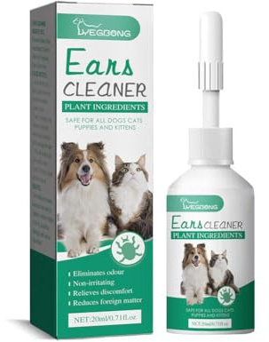 KWJNH Limpiador de oídos para perros, líquido para el cuidado de oídos de perros, limpieza universal de oídos para mascotas, gotas para limpieza profunda de oídos, canales cómodos y saludables, gotas
