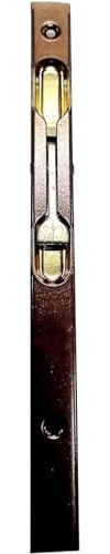 Bricoleva.it Catenaccio a Leva in Acciaio - Installabile su Porte in Legno da 16 mm - Colori e Lunghezze Differenti - Bronzato - 25 cm