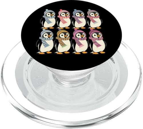 Arktische Pinguine in Schals und Mützen, niedliches Design PopSockets PopGrip für MagSafe