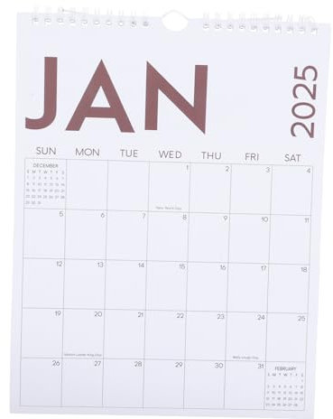 Operitacx Kalender 2025 Hängekalender Monatsplaner Stabiler Notizwandkalender Büro