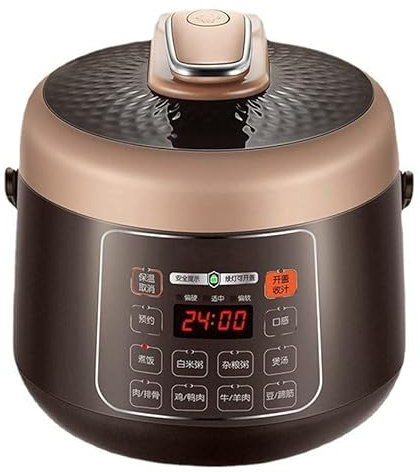Mini Olla Arrocera Eléctrica 2.5L, Cocinas Pequeñas Electrodomésticos De Cocina Fiambrera Calentador De Almuerzo Sopa De Gachas para 2-4 Personas,Brown