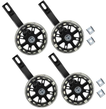 Happyyami 2paare Stützräder Für Kinderfahrräder Hilfsrad Für Kleinkinderfahrräder Robuste Fahrradstabilisatoren Für Leuchtende Hilfsräder Für Kinderfahrräder