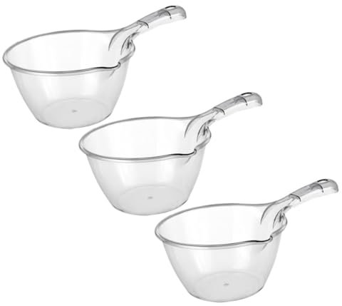 Cabilock 3piezas Cucharón De Plástico Grueso Para Cocina y Baño De Mango Para y Lavar