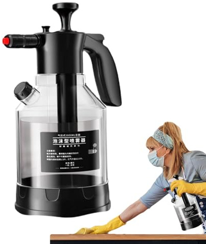 Autoshampoo, Drucksprüher mit voller Funktion, 2,0 l, manuelles Druckpumpen-Sprühgerät, Hand-Seifensprüher, manuelles Waschen