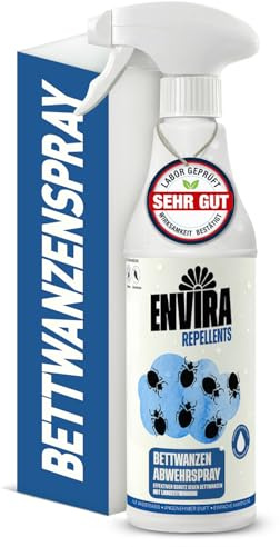 Envira Bettwanzenspray 500 ml - hochwirksames Mittel gegen Bettwanzen | Bettwanzen Spray für die Wohnung mit Langzeitwirkung - Insektenspray, dezenter Zitrusduft, geruchsarm