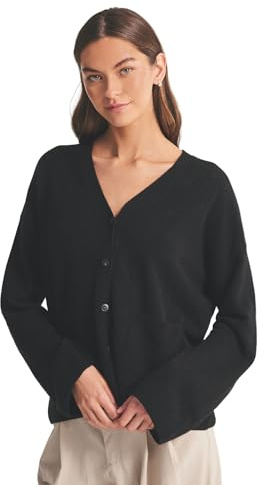 NAADAM, Womens, Signature Cashmere Cardigan, Black, S