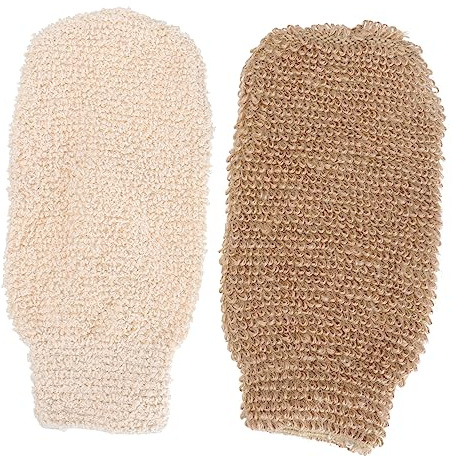 CLISPEED 2pièces De Bain Exfoliants Jute Lot Pour Nettoyer Le Corps Et Éliminer Les Cellules Mortes Résistants Et Durables