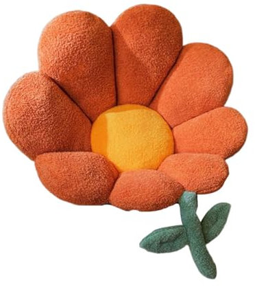 LIXSAZSE Seat Pad Sofa Pillow Chair Cushions Seating Mat Household Accessories Student Fuzzy er Shaped Supple Warmer, Orange
