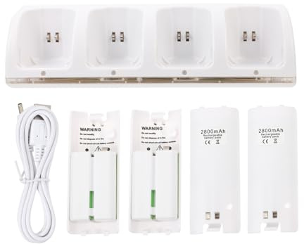 Tofficu 1 Set Caricabatterie Professionale per Batterie Ricaricabili con Slot Adattatore e Duraturo per Controller Carica