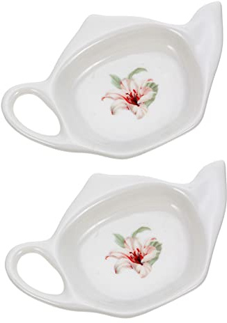 Hemobllo 2pièces Repose-sachets De Thé Décoratifs Plateau pour Sachets De Thé sous-Verres Pratiques pour Maison Cuisine Et Salon