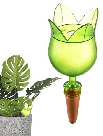 Dispositifs d'Arrosage pour pendant les Vacances - Système d'Irrigation Automatique en Forme de Fleur pour - Tuteurs Arrosage Autonome pour en Pot Jardinières Pots Céramique
