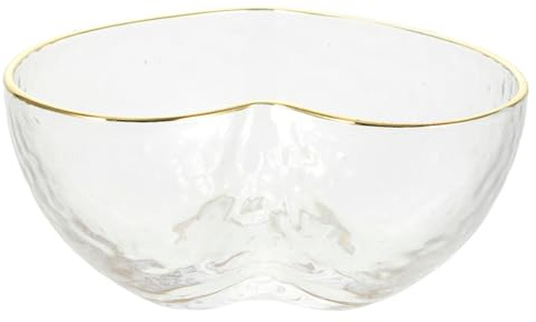 VICASKY Heart Bowl Crystal Dessert Bowl for Serving Fruit Snack in Kitchen Dining Party