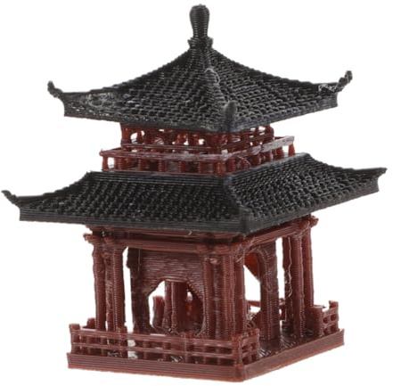 SUPVOX Estatua de Pabellón Miniatura para Paisaje Acuático Decoración Versátil para Pecera y Jardín Chino Detalles Realistas y Superficie