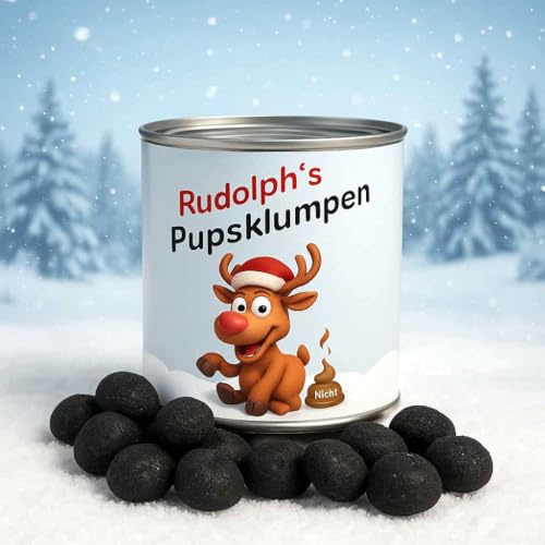 Rudolph’s Pupsklumpen 150 g fluffige Marshmallow Klößchen mit Humor Faktor Scherzartikel Lustige Geschenkidee Party Brüller Spaßgeschenk Wichteln Wichtelgeschenk