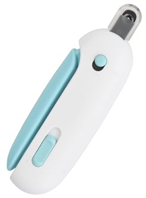 Olinner Coupe Ongle Chat, Coupe Griffe Chat avec Garde de Sécurité pour Toilettage à Domicile et en Voyage, Lame en Acier Inoxydable Poignée ABS Antidérapante Ergonomique, Deux en Un Coupe et Lime