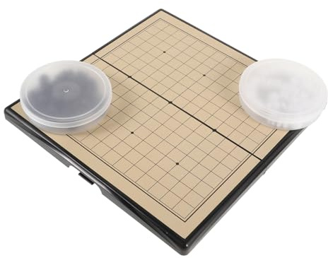 WHAMVOX Magnetisches Go Spielset Für Anfänger Mittelgroßes Standardbrett Mit Magnetischen Steinen Und Praktischer Aufbewahrungsbox Tragbares Go Brettspiel Für Reisen Und Freizeit