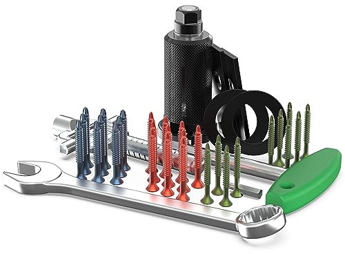 MULTIPICK Türöffnungswerkzeug - [inkl. 30 Zugschrauben] Schlosszieher - Glocke Öffnungswerkzeug - Schloss Türöffnung - Schlosserwerkzeug Ziehglocke - Made in Germany