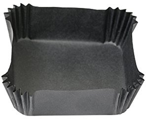 Decora 0339760 CF 800 GROß QUADRATISCHE PAPIERFÖRMCHEN SCHWARZ 60X60XH20 MM, 6 x 6 x 2 cm