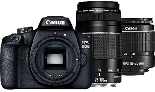 Canon EOS 4000D + EF-S 18-55mm (Obsolete ou périmé) Noir