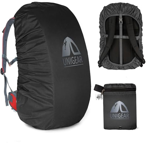 Unigear Reflekterande ryggsäcksöverdrag, regnskydd, 10–90 L, vattentätt, dammtätt, nötningsbeständigt, slitstarkt skyddsfodral för camping, vandring, resor, cykling