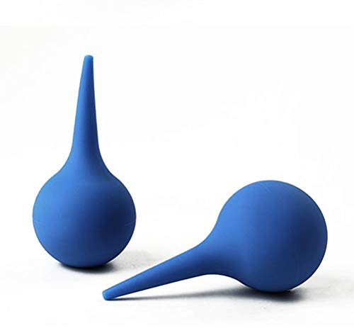 Healifty 2pcs Poire Effilée Poire Oreille pour Lavage Oreilles Nettoyer Soufflager Laver (Bleu 75ml)