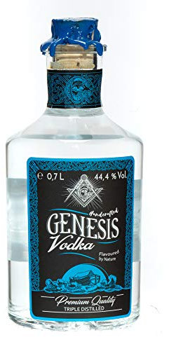 Genesis Vodka: dreifach destillierter Premium Wodka mit Erdfilterung / 44,4% Vol. / 0,7 Liter-Flasche