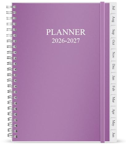 Diary 2026-27, A5 Weekly/Monthly Planner with Monthly Tabs, 26-27 Planner from Jul 2026 to Jun 2027, Twin-Wire Binding,Easy to Organize Your Daily Life,14.8×21cm, Planners 2026-2027 Week to View