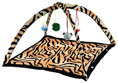 Cat Kitty Spielmatte für Kätzchen, Spielmatte mit schwingendem Katzenspielzeug (Tiger)