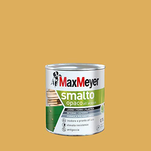 Maxmeyer Smalto All'Acqua Poliuretanico Opaco Giallo Estate 0,75 L
