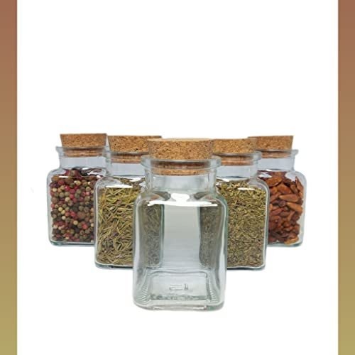 32 bocaux en verre 150 ml - Bocaux conserves - en liège - petits pots épices - mini flacons multi-usages, pot confiture, bocaux crèmes, pots décoratifs