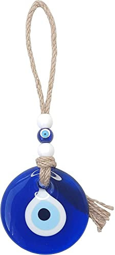 Amuleto da parete con occhio blu turco Evil Eye Amuleto, 7 cm, decorazione per la casa, decorazione della casa, idea regalo, perle di vetro, ciondolo a forma di talismano economico (7 cm)