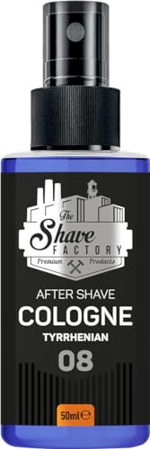 THE SHAVE FACTORY Aftershave-Kölnischwasser – Baltic 50ml – Zitrisch-Aquatischer & Holzig-Duft für Männer – Erfrischendes & Langanhaltendes Aftershave – Beruhigt die Haut & Spendet Feuchtigkeit