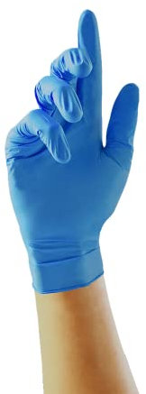 Ink Jungle Blue Nitrile GS0032 GS0033 GS0034 GS0035 Examination - Multipurpose, Powder Free and Latex Free Disposable Gloves, Box of 100 Gloves, Blue (Medium)