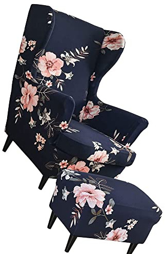 MCNDSI Ohrensessel Überzug Mit Ottomane Schonbezug Stretch Sessel-Überwürfe Ohrensessel Schonbezüge Bezug Sesselhusse Tiger Stuhlbezug Mit Armlehne Hohe Rückenlehne (Color : #66)