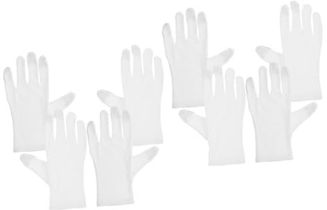 Uonlytech 4 Paare Weiße Touchscreen-handschuhe Mechaniker Handschuhe Gesichtsdampfer Haushaltsreinigungshandschuh Reinigungshandschuhe Bildschirm Männer Und Frauen Jalousie Wagen Baumwolle