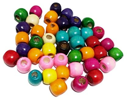 200St Zubehör selber machen slico christmas-decorations exotic kleine Holzperlen Haarperlen aus Holz schmuck Traumfängerperlen runde Perlen hölzern Korn Material Bambus