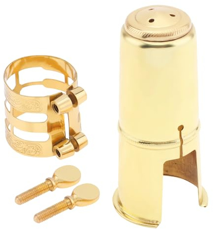 OriGlam Alto Sax Saxophone Mouthpiece, Saxophone Mouthpiece Kit with Cap and Metal Ligature Accessories