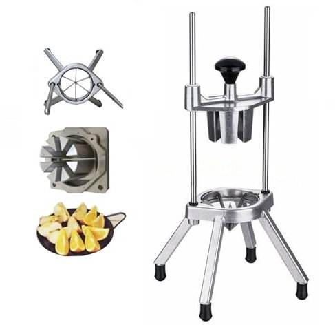 Commercial Lemon and Lime Wedge Slicer Cutter - Perfect Vegetable and Fruit Cutter for Potatoes, Tomatoes, Onions - Ideal Kitchen Tool(6 Section)