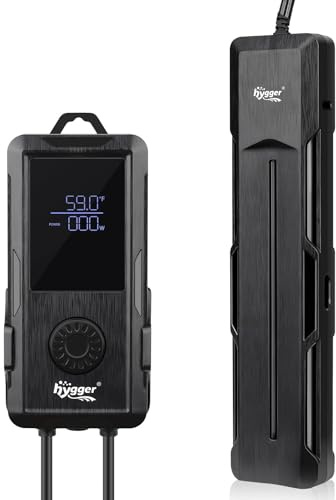 hygger Riscaldatore sommergibile per acquario: doppio termostato in vetro al quarzo con display digitale a LED, riscaldatore di protezione automatica APS per acquari d'acqua dolce e salata