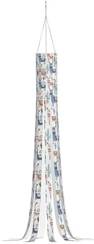 jingong Halloween-Windsack mit tropischem Kaktus-Tier-Lama-Druck, saisonaler Windsack, perfekt für Halloween-Dekoration
