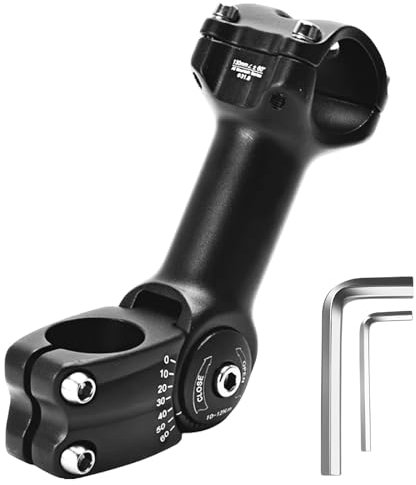 MEYAGOT Fahrradlenker Vorbau 31.8mm - Verstellbarer Fahrrad Vorbau 0-60° | Lenkererhöhung Fahrrad aus Aluminium | Fahrrad Lenkervorbau | MTB Lenkervorbau für optimale Ergonomie (110mm)
