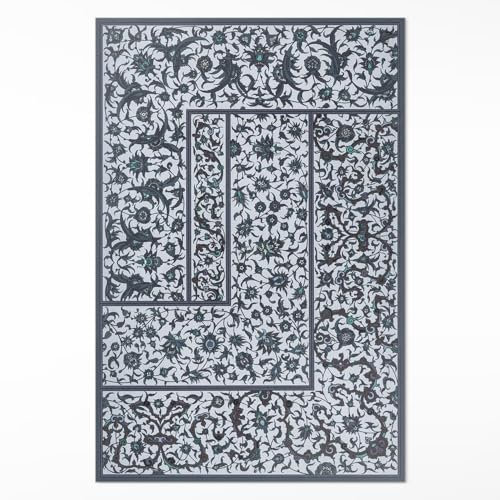 Tapis en Vinyle 140x210 cm Floorart Design Rectangle pour Cuisine Salon Chambre l'intérieur PVC Résistant à la Décoloration Maison Deco Entretien Facile - Lierre Fleuri - Albert Racinet